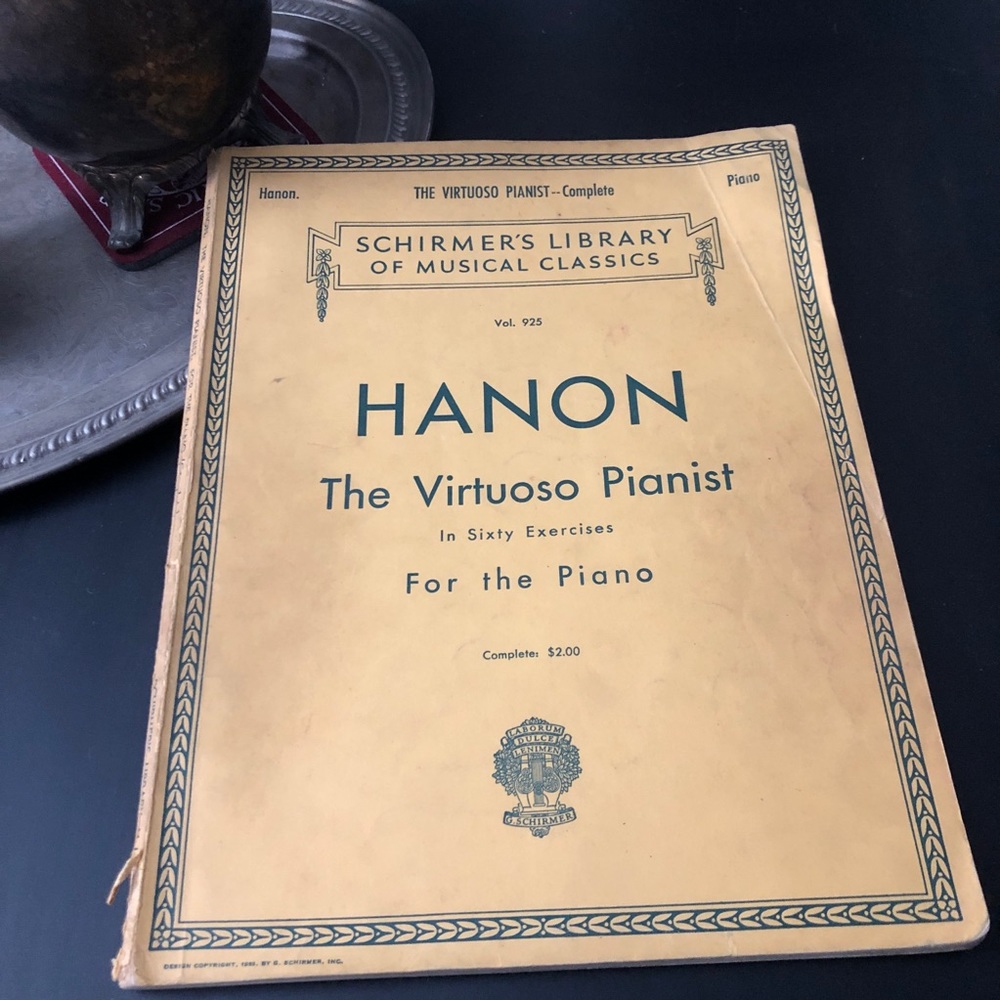 1928 edition The Virtuoso Pianist Hanon from Schirmer’s Library